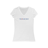 Logo- Takes courage To Believe, Women's V-Neck Tee