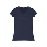 Logo- Women's 100% V-Neck Tee